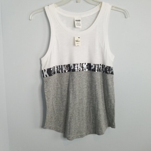 XS Victoria's Secret PINK sequin tank top - Picture 1 of 6